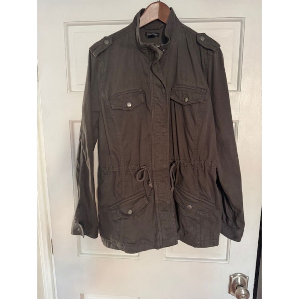 Lucky Brand utility chore fisherman core jacket, size XL Gray/Brown